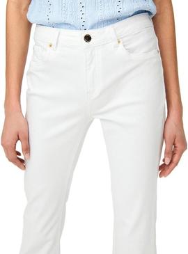 Calça de ganga Only Kenya branca para mulher