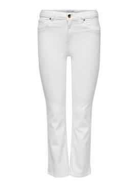 Calça de ganga Only Kenya branca para mulher