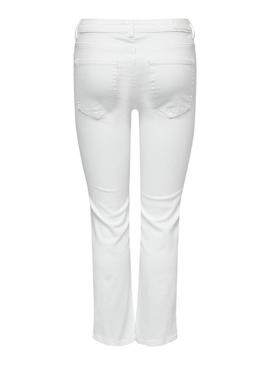 Calça de ganga Only Kenya branca para mulher