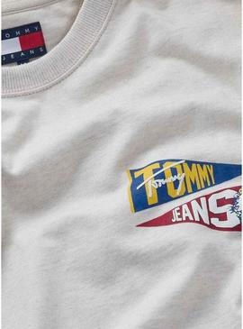 Camiseta Tommy Jeans Tigre bege para homem