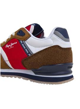 Tênis Pepe Jeans London Life vermelho para criança.