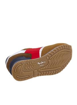 Tênis Pepe Jeans London Life vermelho para criança.