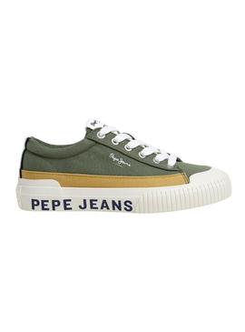 Sapatilhas Pepe Jeans Ben verdes para menino.