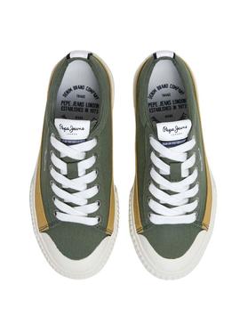 Sapatilhas Pepe Jeans Ben verdes para menino.