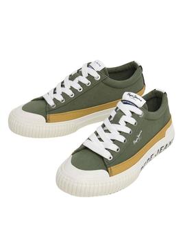 Sapatilhas Pepe Jeans Ben verdes para menino.