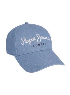 Boné Pepe Jeans Alex azul para meninos e meninas.
