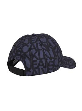 Boné Calvin Klein Monograma azul marinho para menina.
