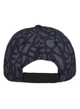 Boné Calvin Klein Monograma azul marinho para menina.