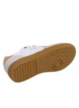 Tênis Pepe Jeans Ball retro branco para menina.
