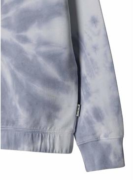 Moletom Pepe Jeans Amber azul e branco para menina.
