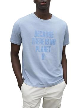 Camisa Ecoalf Min azul para homem