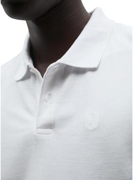 Camisa polo branca Ecoalf Ted para homem.