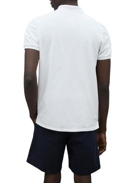 Camisa polo branca Ecoalf Ted para homem.