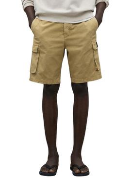 Bermuda Ecoalf Ethic Cargo amarelo para homem.
