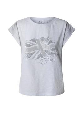Camiseta Pepe Jeans Rolene branca para mulher