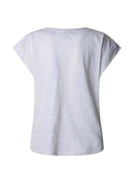 Camiseta Pepe Jeans Rolene branca para mulher