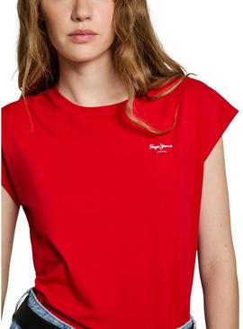 Camiseta Pepe Jeans Blooma vermelha para mulher