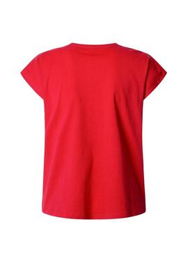 Camiseta Pepe Jeans Blooma vermelha para mulher