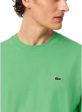 Camisa Lacoste com logotipo verde para homem.