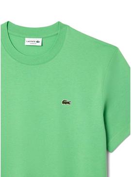 Camisa Lacoste com logotipo verde para homem.