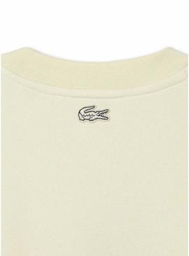 Moletom Lacoste Logo Lacoste Paris bege para homem.
