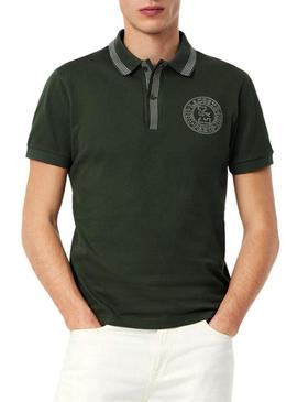 Polo Lacoste L.12.12 Paris regular verde para homem.