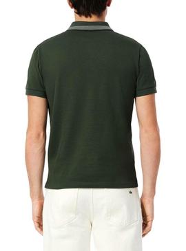 Polo Lacoste L.12.12 Paris regular verde para homem.