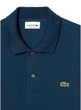 Polo Lacoste Piqué L.12.12 azul para homem
