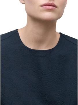 Top Ecoalf Hailey azul marino para mujer