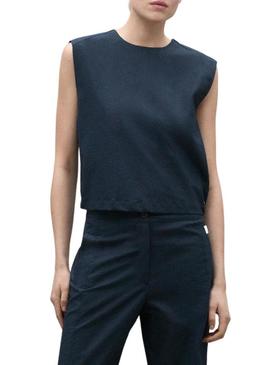 Top Ecoalf Hailey azul marino para mujer