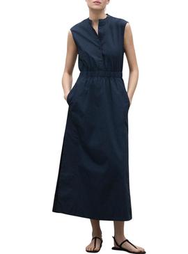 Vestido Ecoalf Mika azul marinho para mulher