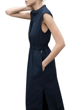 Vestido Ecoalf Mika azul marinho para mulher