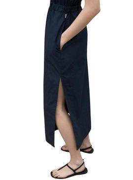 Vestido Ecoalf Mika azul marinho para mulher
