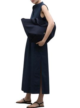 Vestido Ecoalf Mika azul marinho para mulher