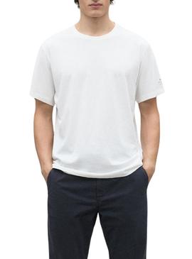 Camiseta Ecoalf Sustano branca para homem.