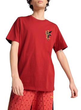 Camiseta Puma Road To Unity vermelha para homens.