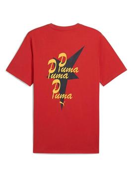 Camiseta Puma Road To Unity vermelha para homens.