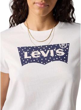 Camiseta Levis Perfect branca para mulher.