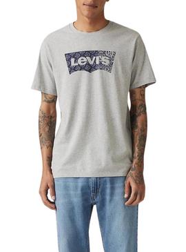 Camiseta Levis Classic Graphic cinza para homem
