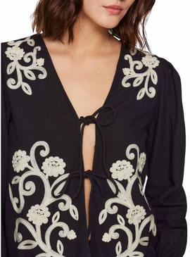 Top Vila Polene preto para mulher