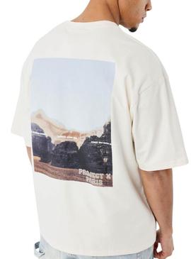 Camiseta Project X Paris Canyon bege para homem.