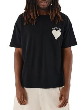Camiseta Project X Paris Coeur negra para homem.