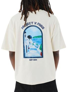 Camisa Project X Paris Santorini bege para homens.