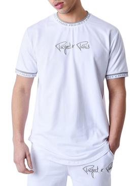 Camisa Project X Paris com logotipo bordado branco para homem.