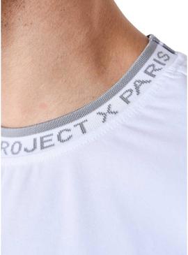 Camisa Project X Paris com logotipo bordado branco para homem.
