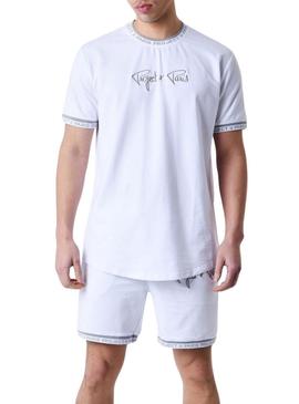 Camisa Project X Paris com logotipo bordado branco para homem.