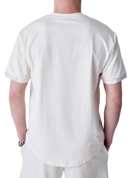 Camiseta Project x Paris logo frontal bege para homem.