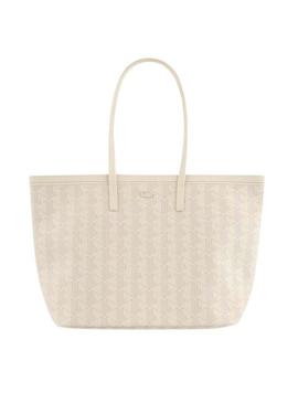 Bolsa Lacoste tote Zely com carteira bege para mulher.