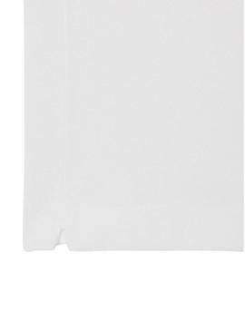 Polo Lacoste L.12.12 branco com listras verdes para homem.