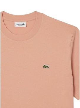 Camiseta Lacoste com logotipo coral para homem.